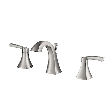 Kibi Pyramid Bathroom Sink 8" Widespread Faucet with Drain Assembly KBF1014BN